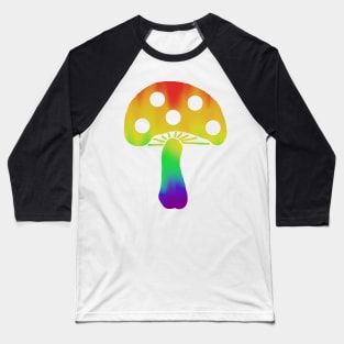 Rainbow Mushroom Baseball T-Shirt